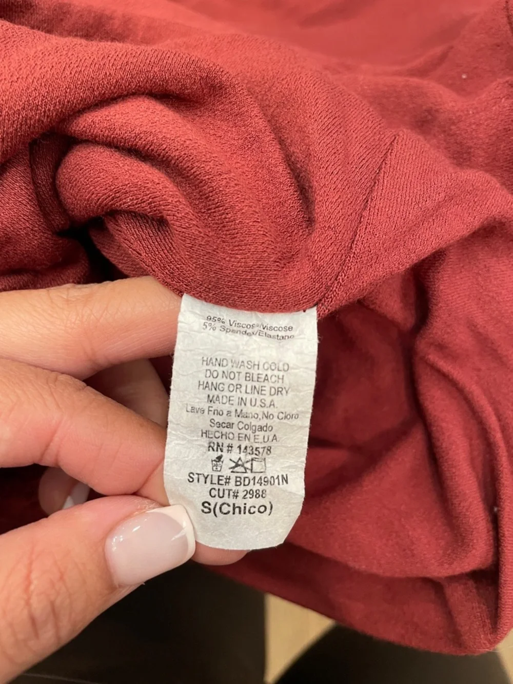 naked wardrobe Sleeveless Mock Neck Bodycon Dress in rust burnt orange S - Picture 3 of 3